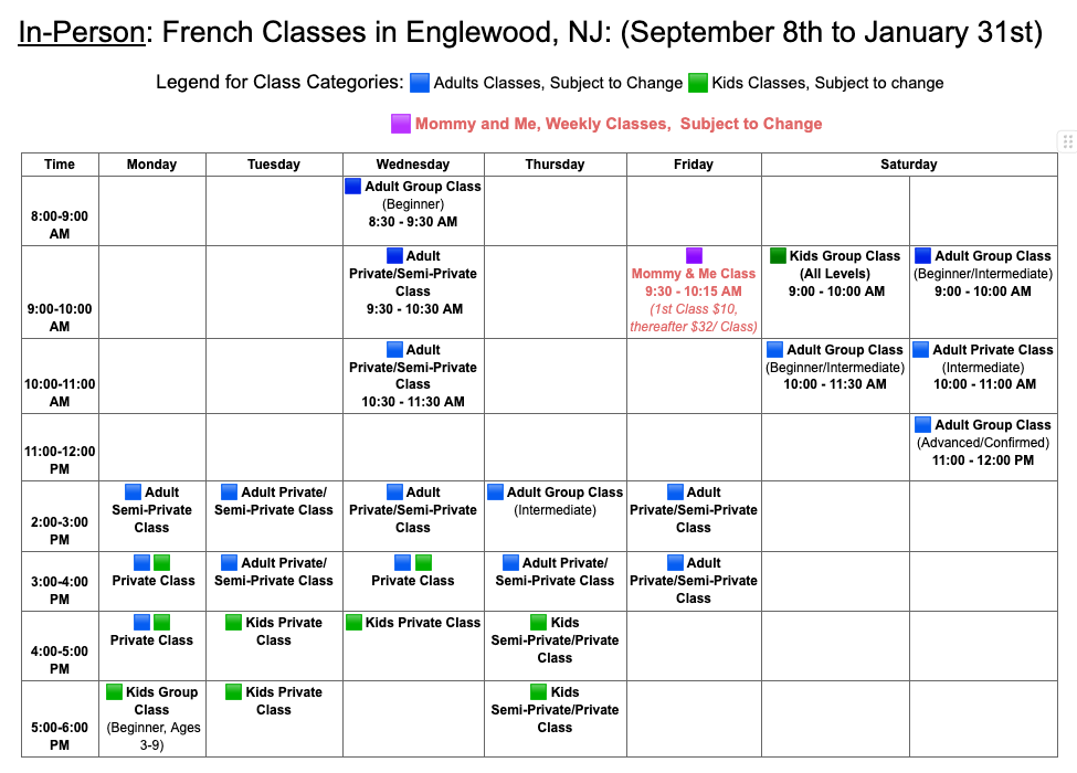 French Classes in Englewood, NJ